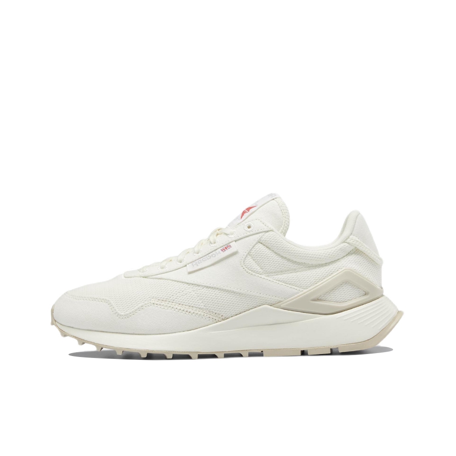 推荐商品：Reebok/锐步 Classic Leather Legacy AZ 跑鞋 复古休闲防滑耐磨舒适透气织物运动圆头减震轻便 白色/灰色/红色