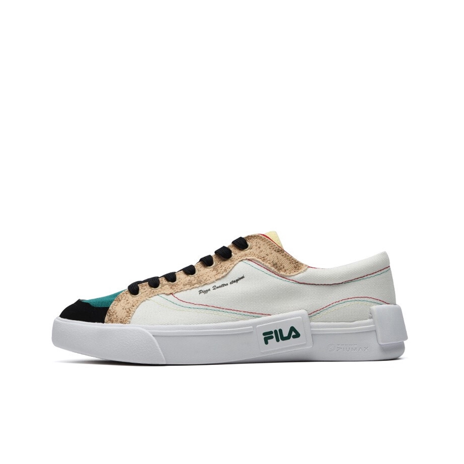 推荐商品：FILA/斐乐 POP 潮流百搭 帆布鞋 T12M125110F  雪白/鹅黄