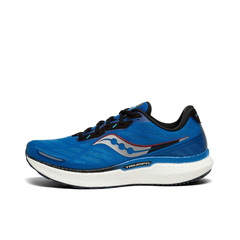推荐商品：Saucony/索康尼 Triumph 胜利 19 缓震回弹 防滑耐磨 轻便透气 训练 支撑 织物合成革 马拉松 跑鞋 宝蓝