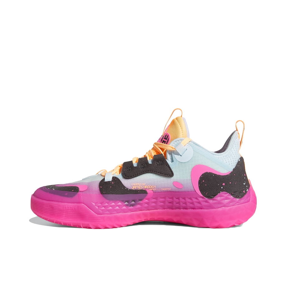 推荐商品：adidas Harden Vol.5 哈登5代 篮球鞋 减震防滑耐磨实战 浅天蓝/元气橘/黑色/玫红