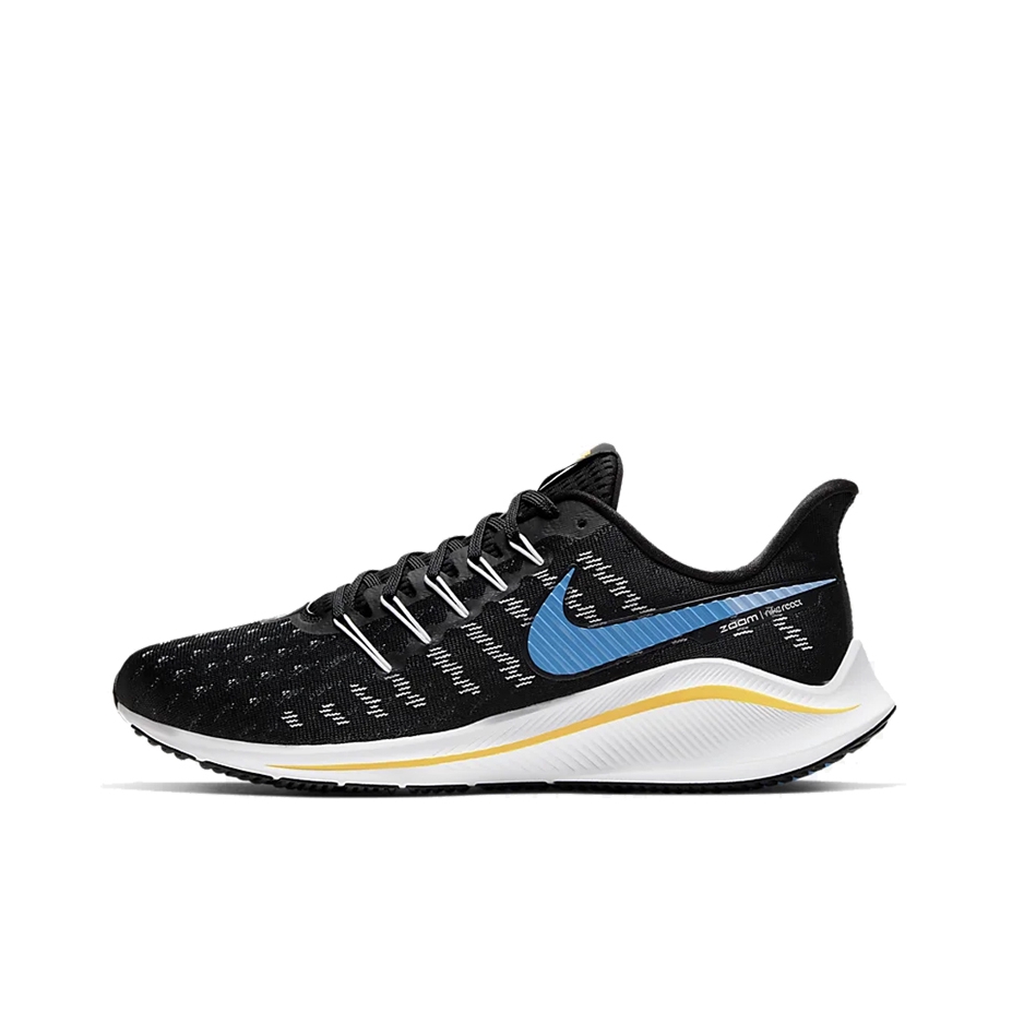 Nike Air Zoom Vomero 14 跑鞋 休闲耐磨减震回弹网面透气织物圆头 黑蓝黄