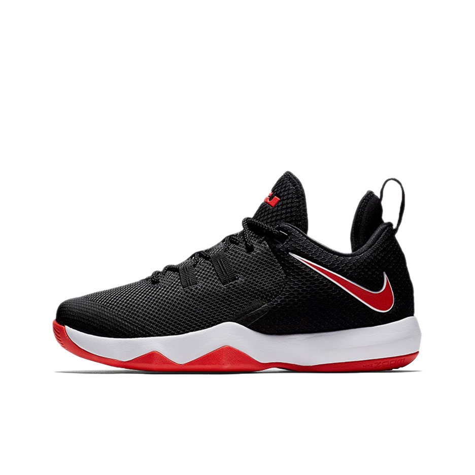 推荐商品：Nike Ambassador 使节 10 耐磨 实战 防滑 减震 合成革 圆头 支撑 篮球鞋 Bred 黑红/无绑带款