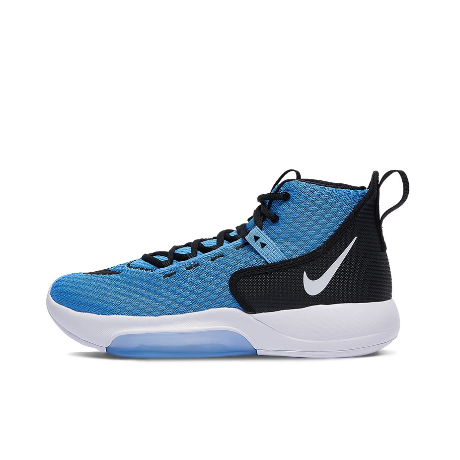 推荐商品：Nike Zoom Rize 1 减震回弹 防滑耐磨 舒适透气 实战 织物 支撑 时尚百搭 篮球鞋 Blue/Black 北卡蓝