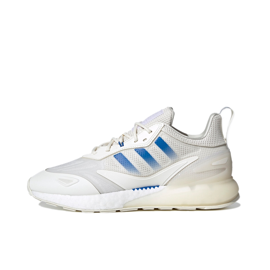 推荐商品：adidas Originals ZX 2K Boost 2 经典百搭 防滑耐磨 舒适透气 织物 跑鞋 白色/蓝色
