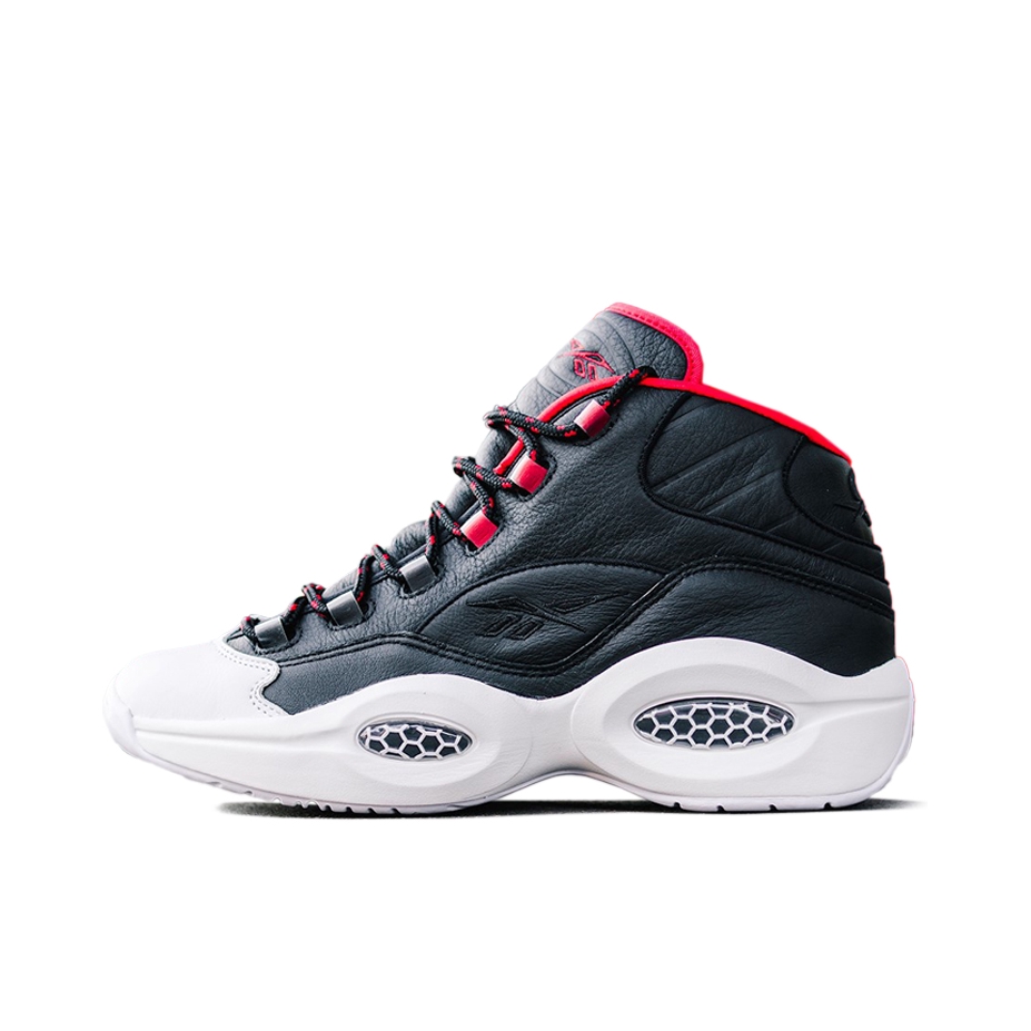 推荐商品：Reebok/锐步 Question 复古 减震 防滑耐磨 实战 透气 运动 包裹性 篮球鞋 Harden联名/黑色/白色