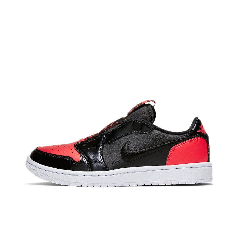 推荐商品：Air Jordan 1 板鞋 运动休闲鞋 复古潮流支撑合成革 Infra-Bred 低帮/黑红一脚蹬