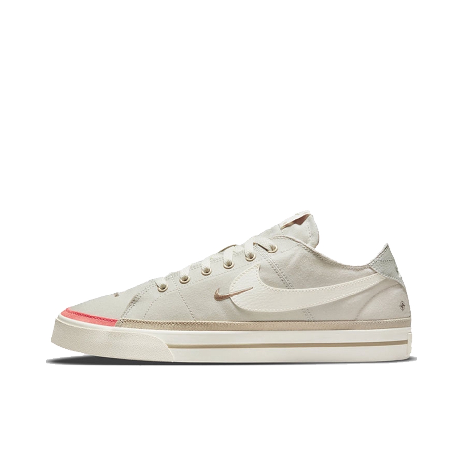 推荐商品：Nike Court Legacy 板鞋 复古舒适透气防滑耐磨休闲运动一脚蹬 灰色/白色/橙色