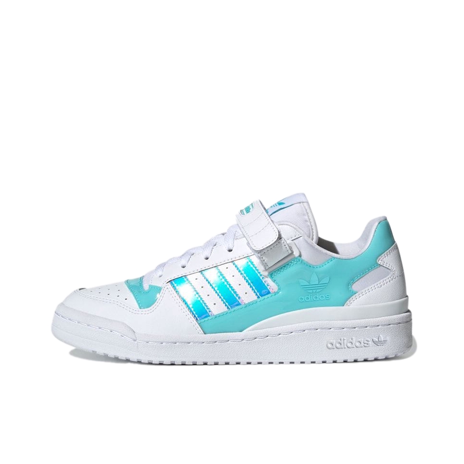 推荐商品：adidas Originals Forum 板鞋 轻便复古防滑时尚魔术贴篮球风薄底包裹性 湖水绿/白色