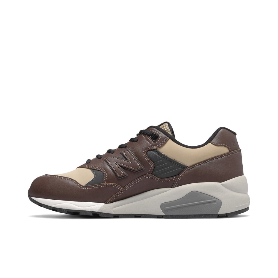 推荐商品：New Balance 580 潮流复古 减震防滑 轻便透气 耐磨 舒适 织物 低帮百搭 运动休闲鞋 咖啡色/棕色