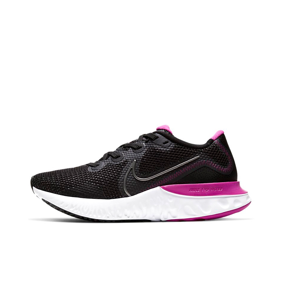 推荐商品：Nike Renew Run 跑鞋 缓震回弹轻便透气耐磨休闲防滑 Black/Pink 黑粉