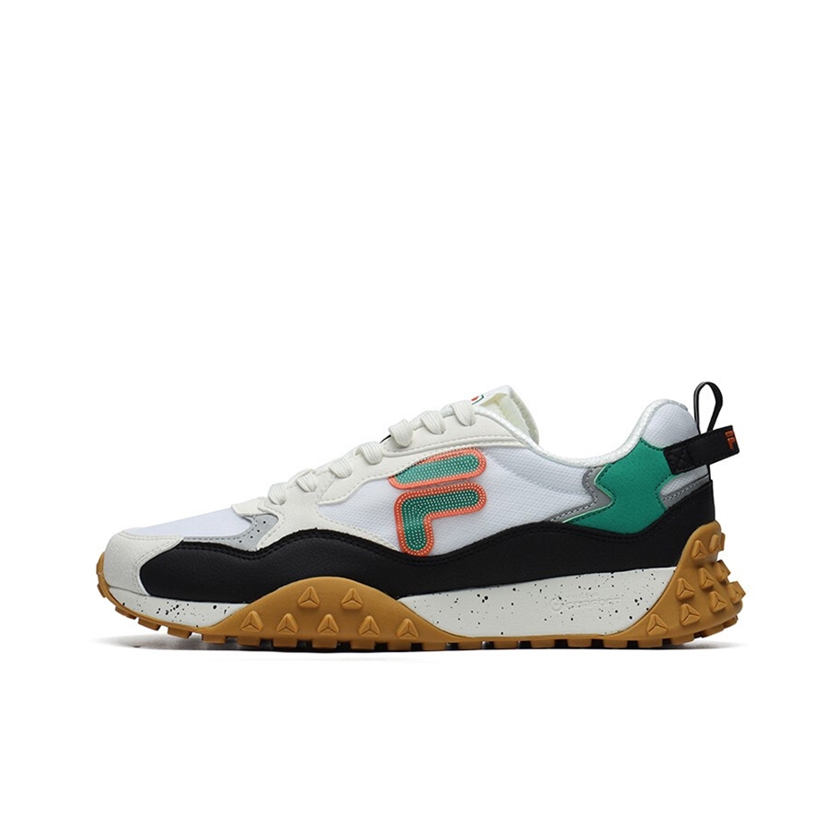 推荐商品：FILA/斐乐 Pizza 织物 合成革 休闲鞋 T12W125209F 斐乐白/日岩灰