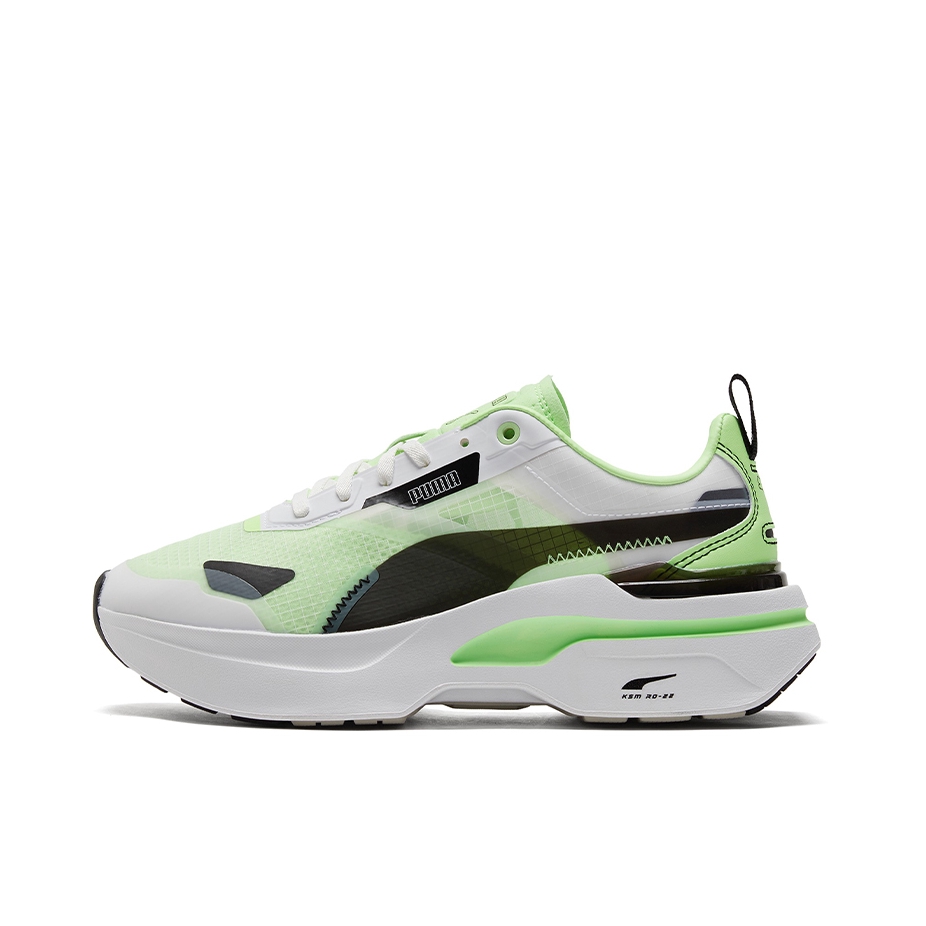 推荐商品：Puma/彪马 Kosmo Rider 运动休闲鞋 防滑耐磨减震回弹网面轻便复古厚底 白色/绿色