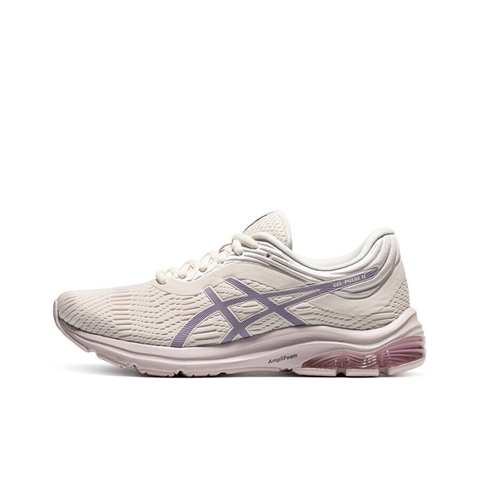 推荐商品：Asics/亚瑟士 Gel-Pulse 11 跑鞋 灵敏网面透气减震包裹性回弹舒适防滑耐磨合成革短跑 女款/白色/紫色