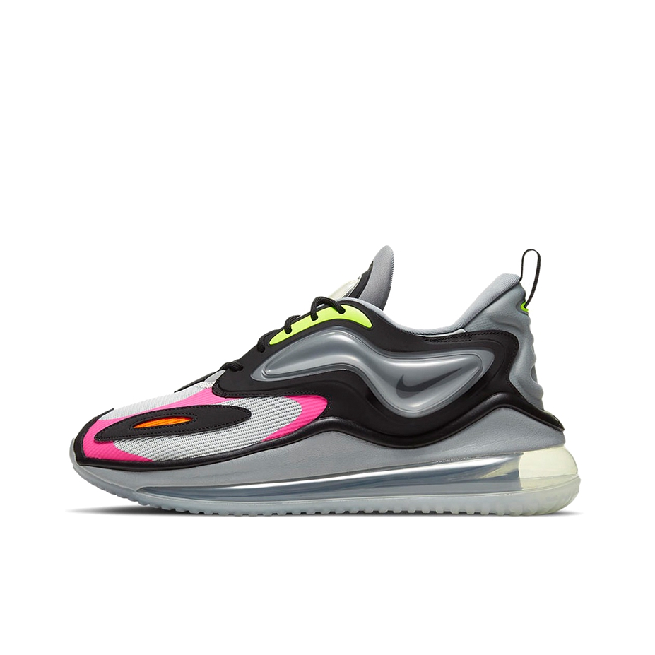 推荐商品：Nike Air Max Zephyr 跑鞋 全掌气垫缓震轻便防滑耐磨织物支撑 灰色/黑色/粉色