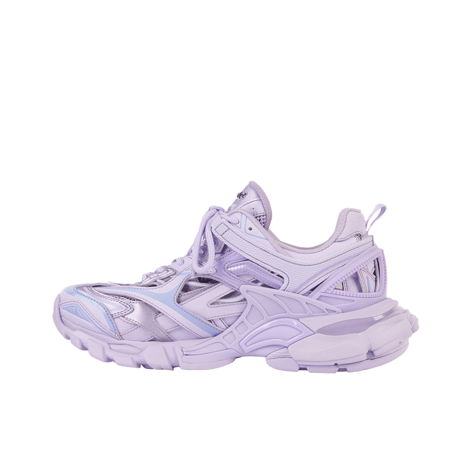 推荐商品：Balenciaga 巴黎世家 Track 2 时尚百搭 轻便 网布透气 防滑耐磨 厚底 织物 橡胶 圆头 休闲运动 老爹鞋 淡紫