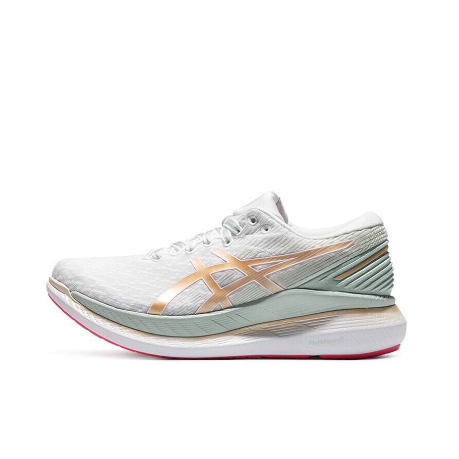 推荐商品：Asics/亚瑟士 GlideRide 2 跑鞋 缓震防滑耐磨休闲运动舒适透气马拉松 女款/白金/浅绿