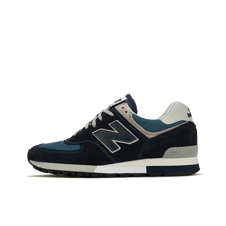 推荐商品：New Balance 576 防滑耐磨 减震回弹 舒适轻便 织物 防水 时尚复古 简约百搭 马拉松 运动休闲鞋 黑蓝色