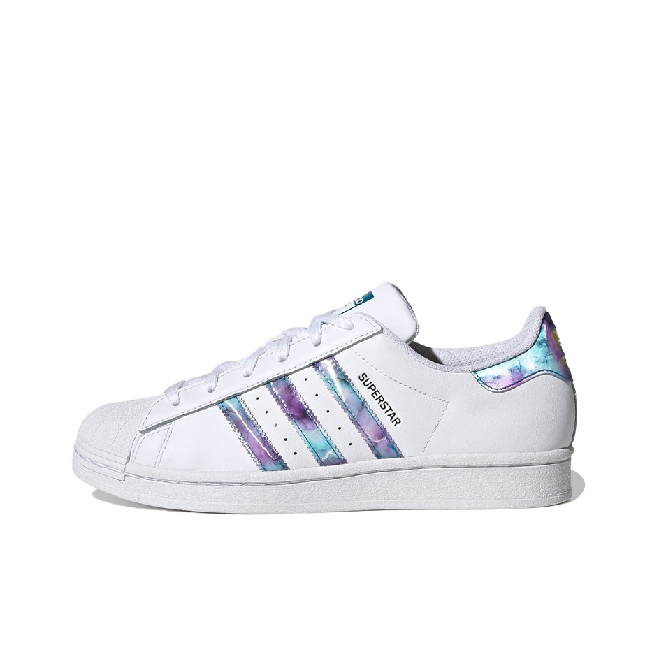 推荐商品：【宋雨琦同款】 adidas Originals Superstar 板鞋 轻便贝壳头薄底舒适百搭耐磨复古 白色/星空蓝紫/白渐变紫