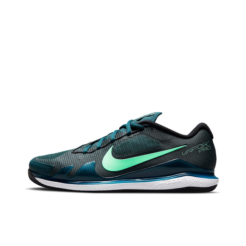 推荐商品：Nike Air Zoom Vapor Pro 硬地 球场 防滑耐磨 减震透气 舒适轻便 织物 网球鞋 绿色/白色/蓝色