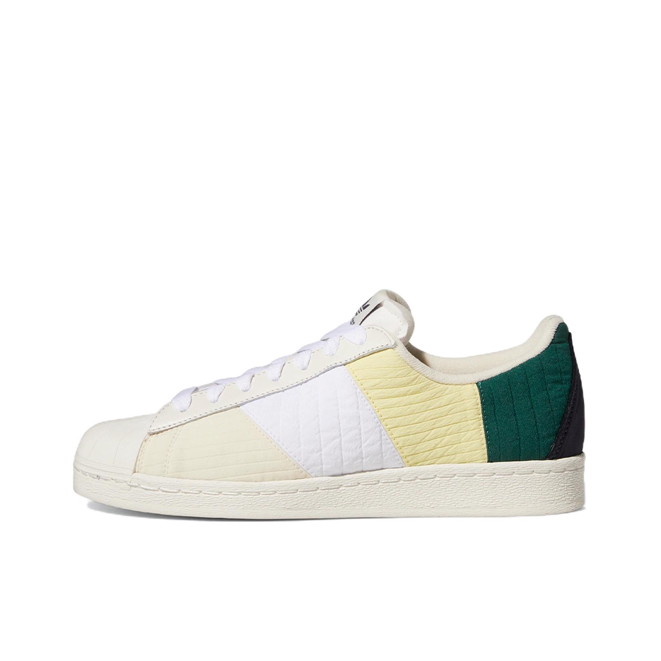 推荐商品：adidas Originals Superstar 82 板鞋 轻便简约复古贝壳头防滑防水贴合 米色/黄色/绿色