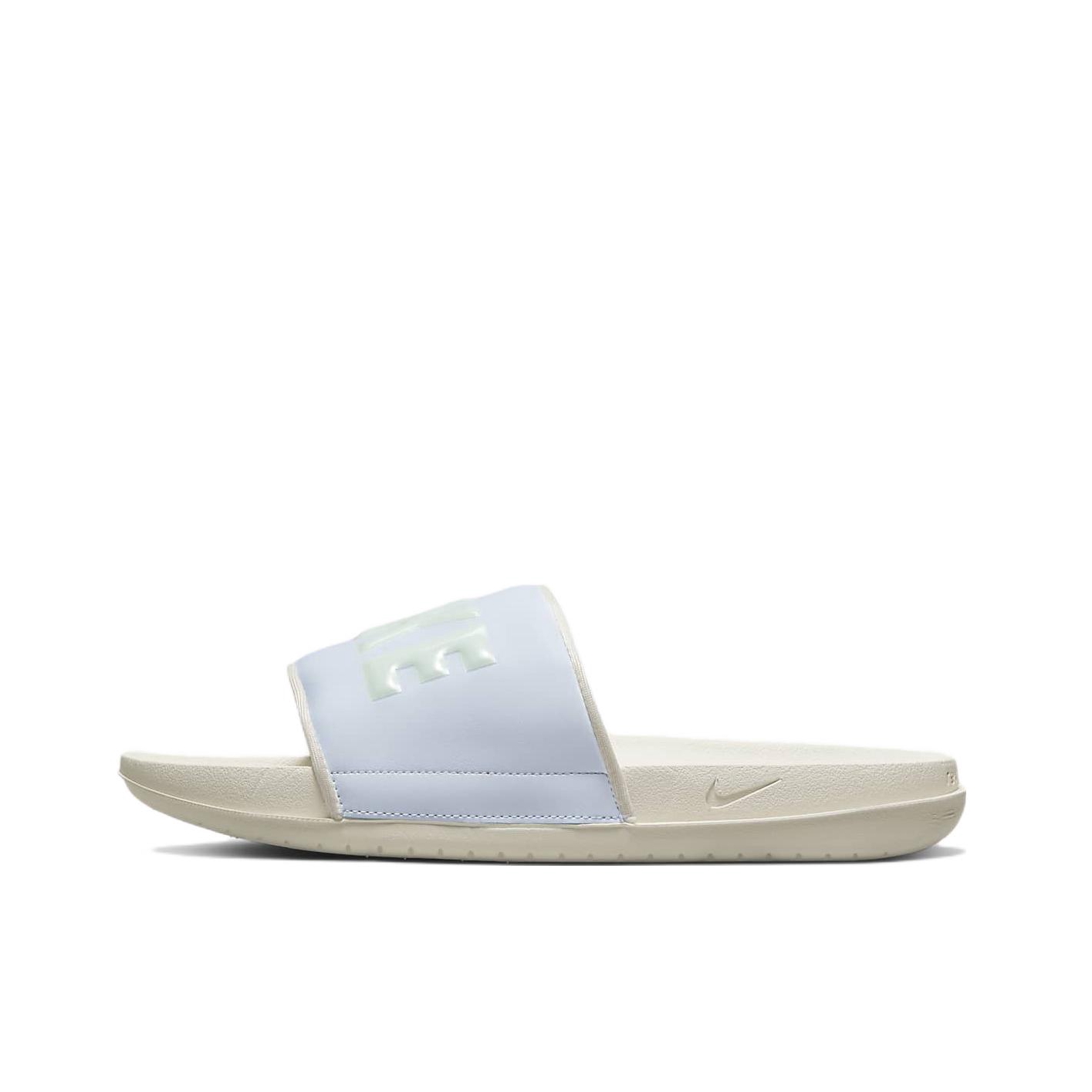 推荐商品：Nike Offcourt Slide 运动 防滑耐磨 透气 外穿 一字 橡胶底 拖鞋 幻影白/足球灰/微绿
