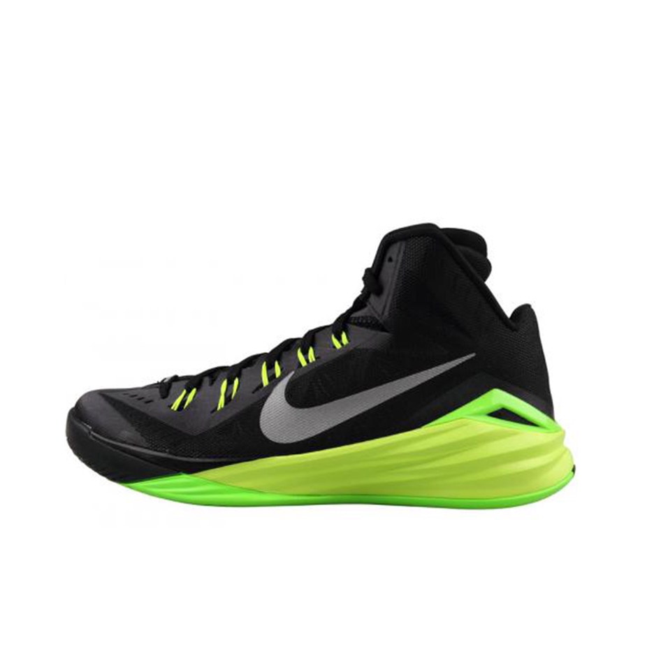推荐商品：Nike Hyperdunk 2014 篮球鞋 减震回弹防滑耐磨包裹性支撑圆头实战高帮 Black Green 黑黄绿
