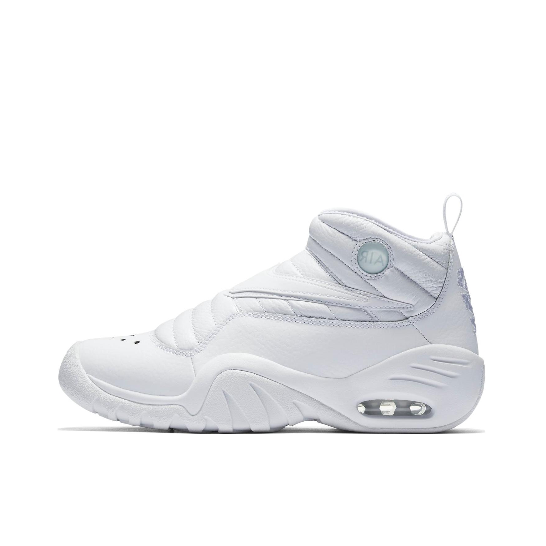 推荐商品：Nike Air Shake Ndestrukt 罗德曼 轻便复古 防滑耐磨 运动 篮球鞋 Triple White 白色