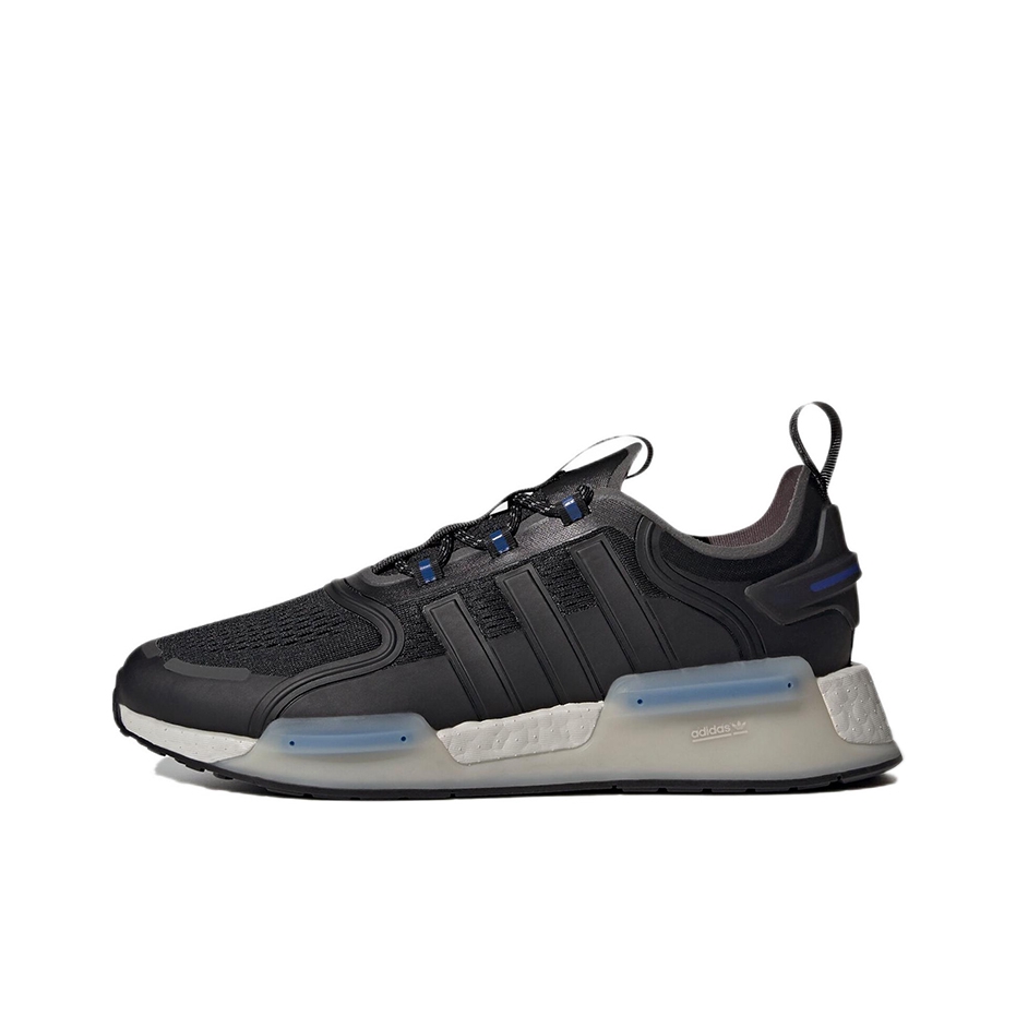 推荐商品：adidas Originals NMD V3 防滑耐磨 经典百搭 减震回弹 舒适透气 轻便 织物 防水 运动休闲鞋 黑色/蓝色