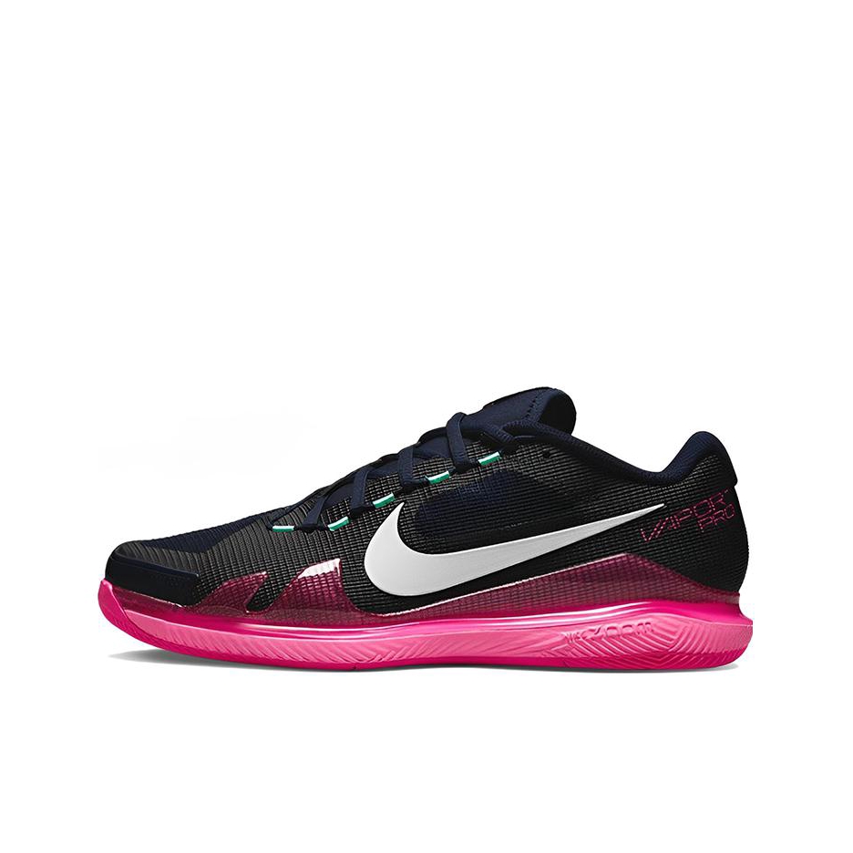 推荐商品：Nike Air Zoom Vapor Pro 硬地 球场 防滑耐磨 减震透气 舒适轻便 织物 网球鞋 黑色/玫红色