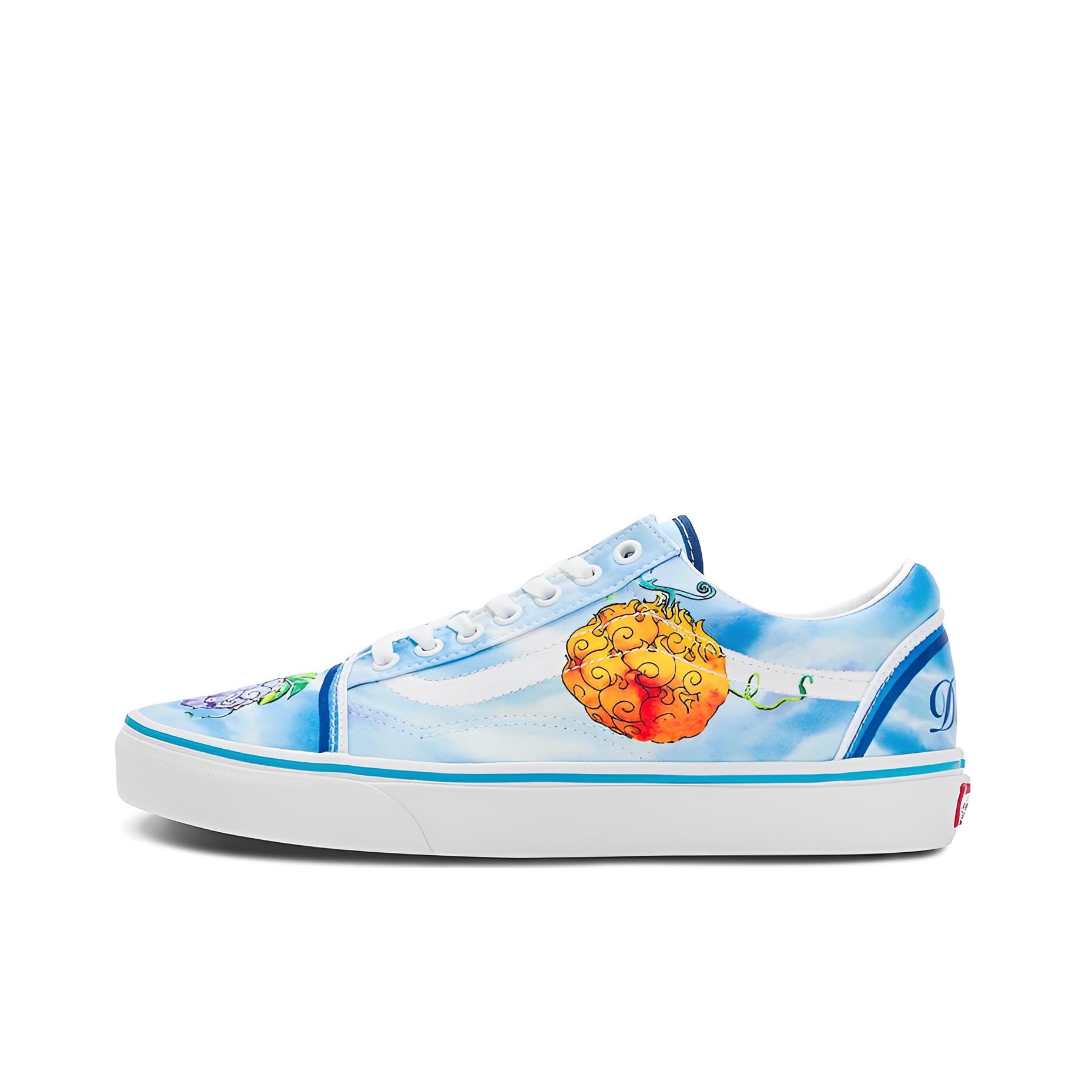推荐商品：Vans/范斯 Old Skool 滑板鞋 板鞋 轻便防滑复古舒适经典 ONE PIECE联名/蓝色