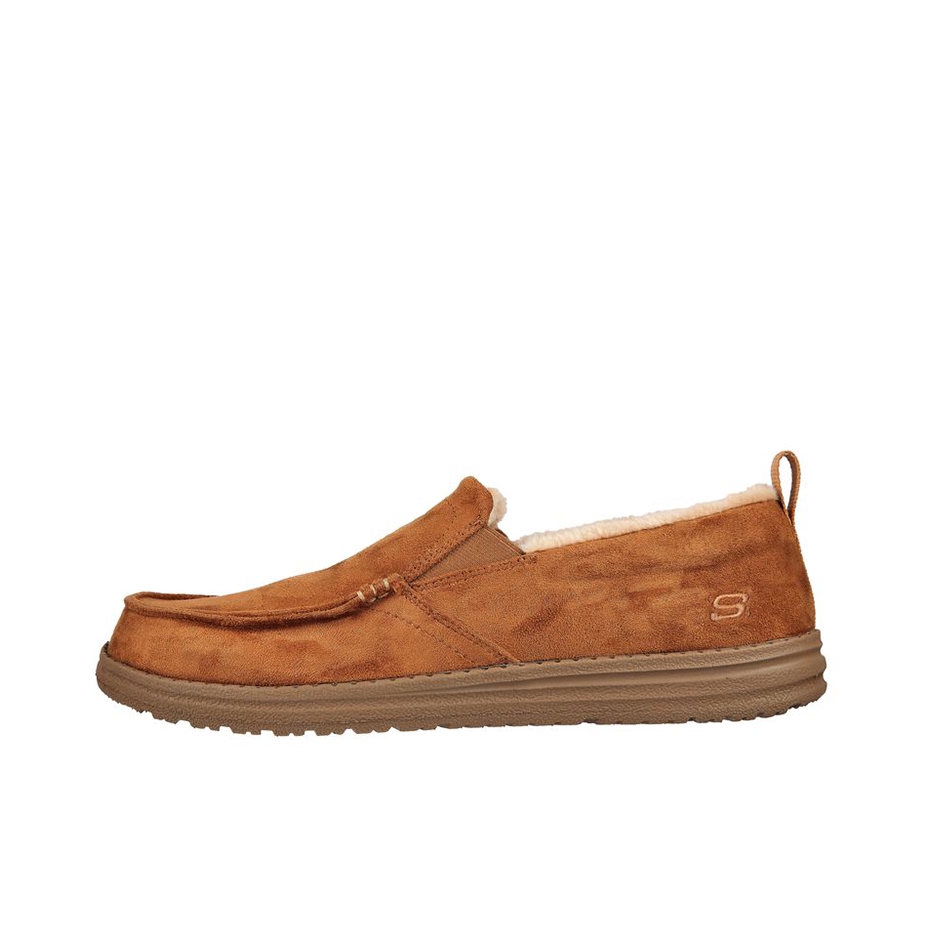 推荐商品：Skechers/斯凯奇 Melson 防滑耐磨 轻便透气 舒适百搭 软底 缓震 一脚蹬 运动休闲鞋 66387 棕褐