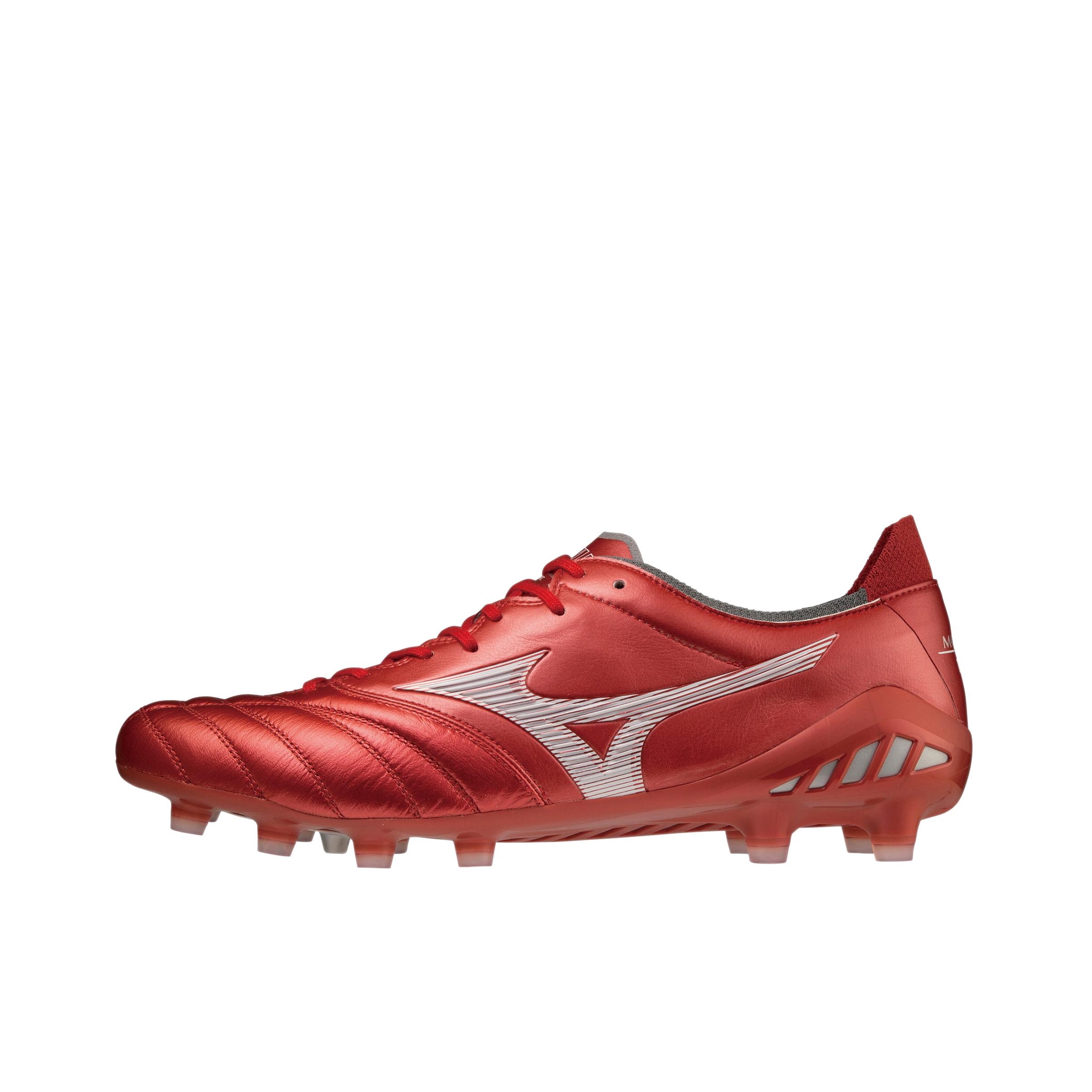 推荐商品：Mizuno/美津浓 Morelia NEO 2 MD FG 防滑 胶质 透气 耐磨 长钉 舒适 百搭 足球鞋 低帮/红色