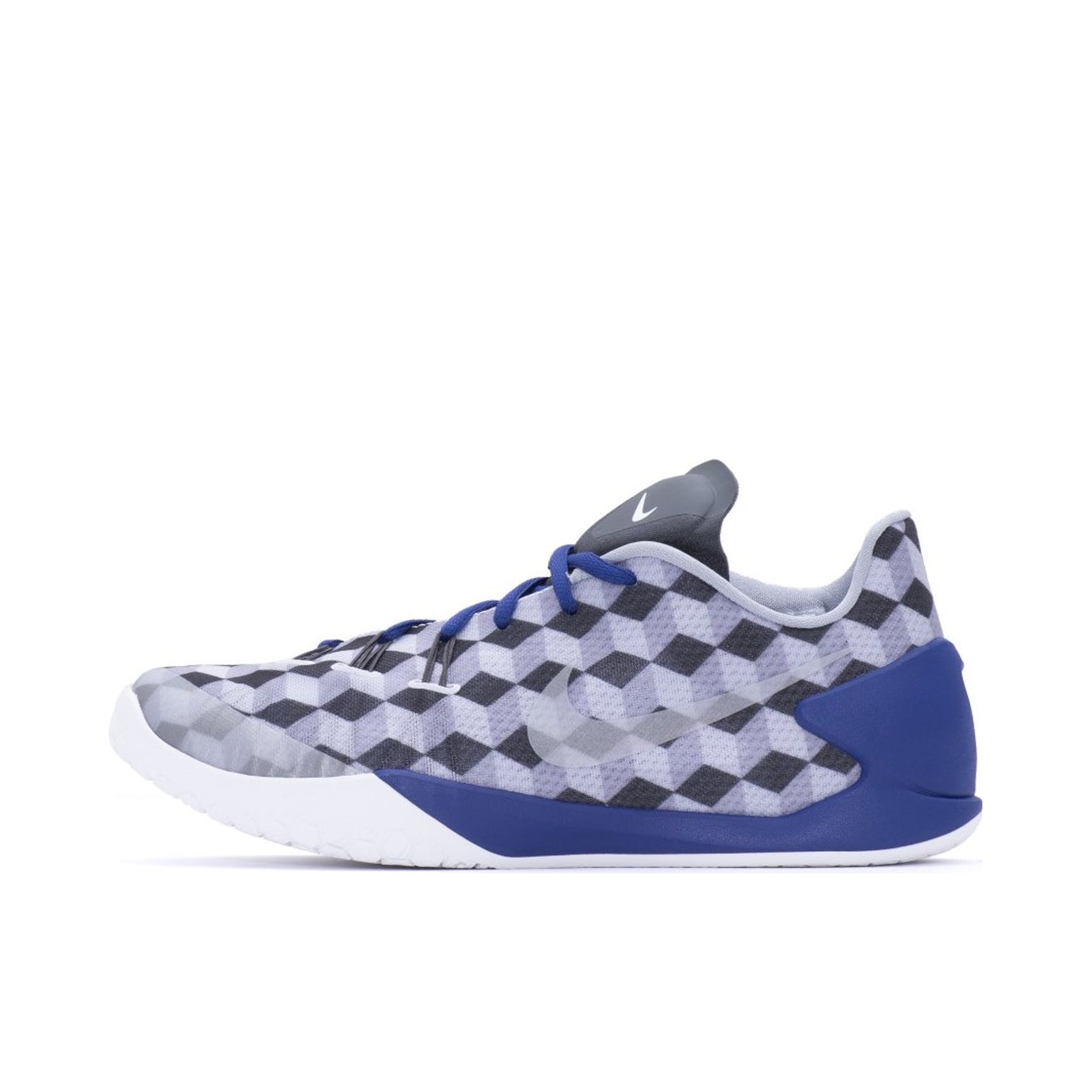 推荐商品：Nike HyperChase 减震 防滑耐磨 实战 舒适圆头 织物 支撑 时尚百搭 低帮 篮球鞋 Geometric 藤原浩联名/灰蓝