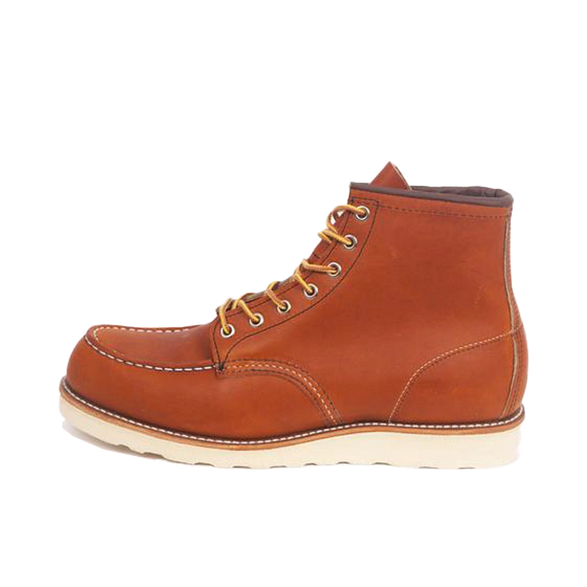 推荐商品：Red Wing Shoes/红翼 6寸方头 舒适 经典复古 休闲百搭 时尚美式 牛皮 马丁靴 棕黄色