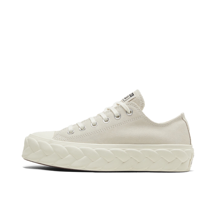 推荐商品：Converse/匡威 Chuck Taylor All Star Lift 帆布鞋 简约复古经典防滑耐磨舒适厚底圆头甜酷贴合松糕底流光风 反毛皮/米白
