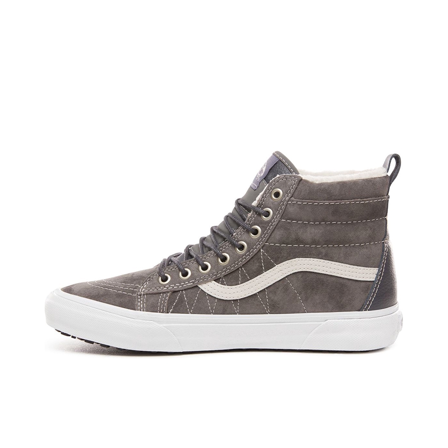 推荐商品：Vans/范斯 SK8-Hi 板鞋 潮流经典拼接复古街头厚底 Pewter/Asphalt 棕灰加绒