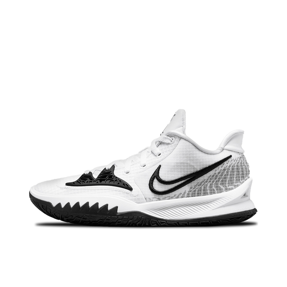 推荐商品：Nike Kyrie Low 4 欧文4代 舒适支撑 包裹性 减震防滑 实战 织物 篮球鞋 白色/黑色