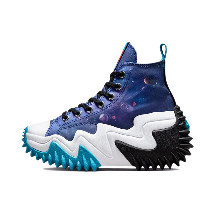 Converse/匡威 Run Star Motion 未来电波 帆布鞋 时尚厚底防水轻便 Spcae Jam联名/多色/紫蓝色