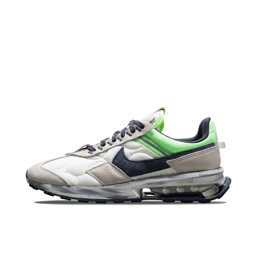 推荐商品：Nike Air Max Pre-Day 跑鞋 时尚复古气垫缓震轻便拼接织物尼龙支撑合成革抓地 骨白/灰色/绿色