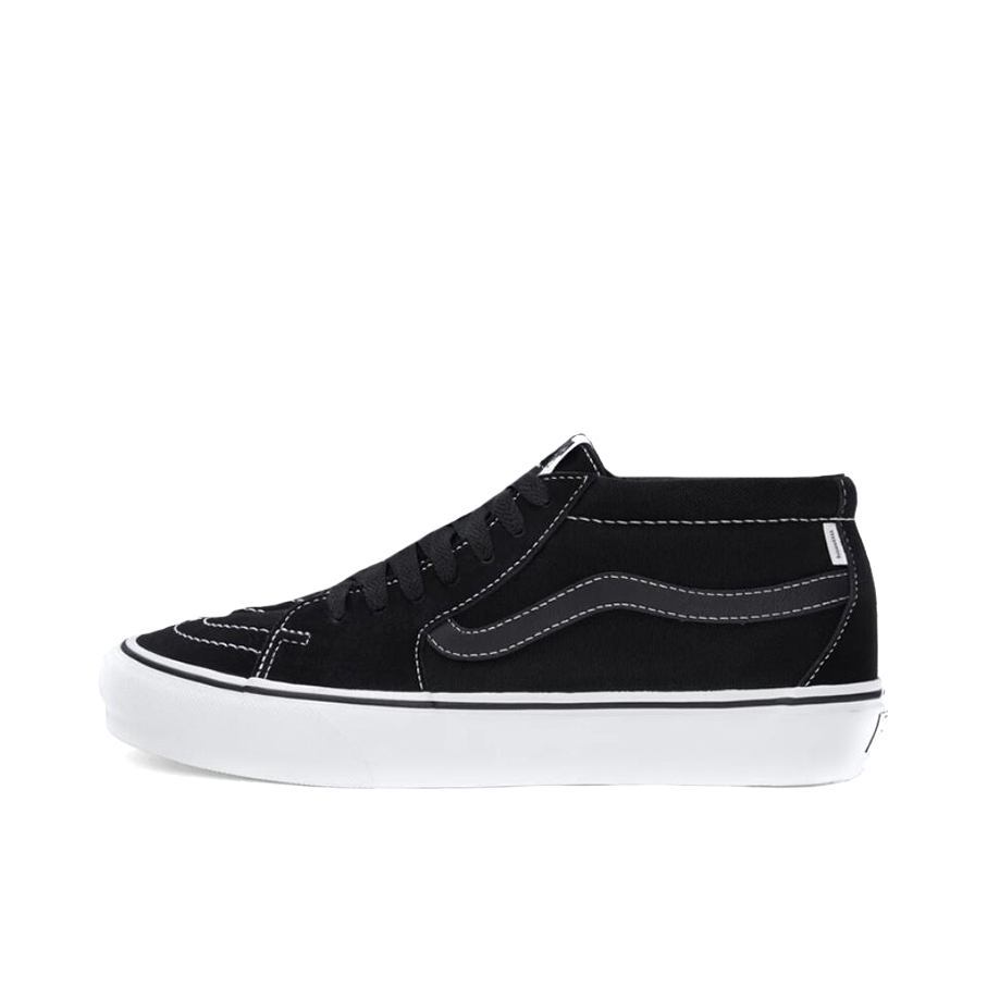 推荐商品：Vans/范斯 SK8-Mid 板鞋 潮流拼接复古百搭防滑耐磨 黑色/白色