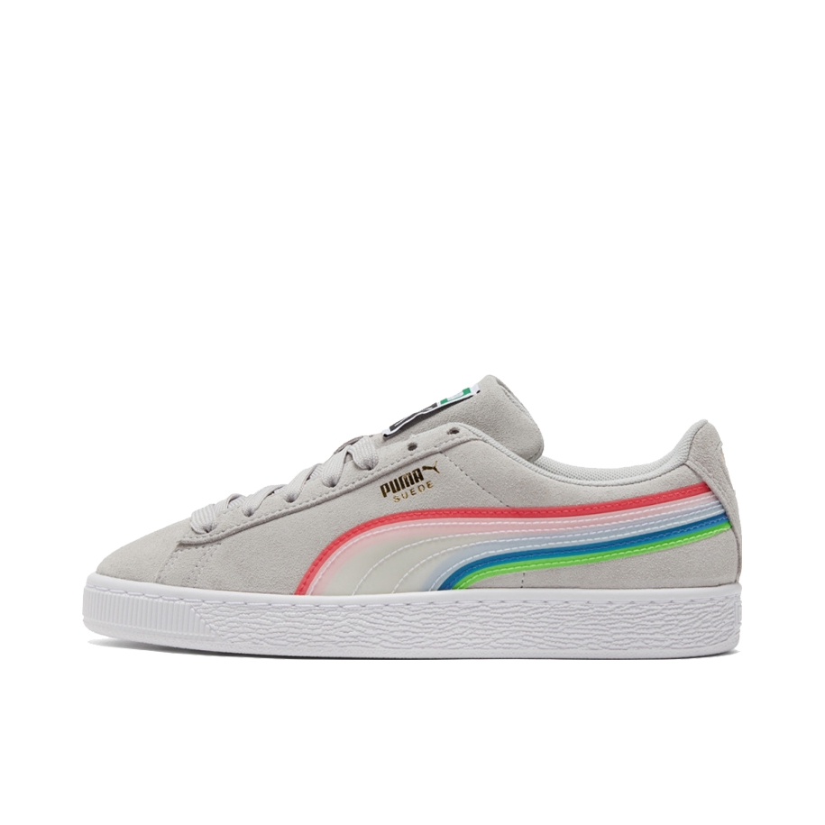 推荐商品：Puma/彪马 Suede Classic 面包鞋 板鞋 舒适百搭防滑耐磨轻便透气复古低帮圆头 浅灰/彪马白