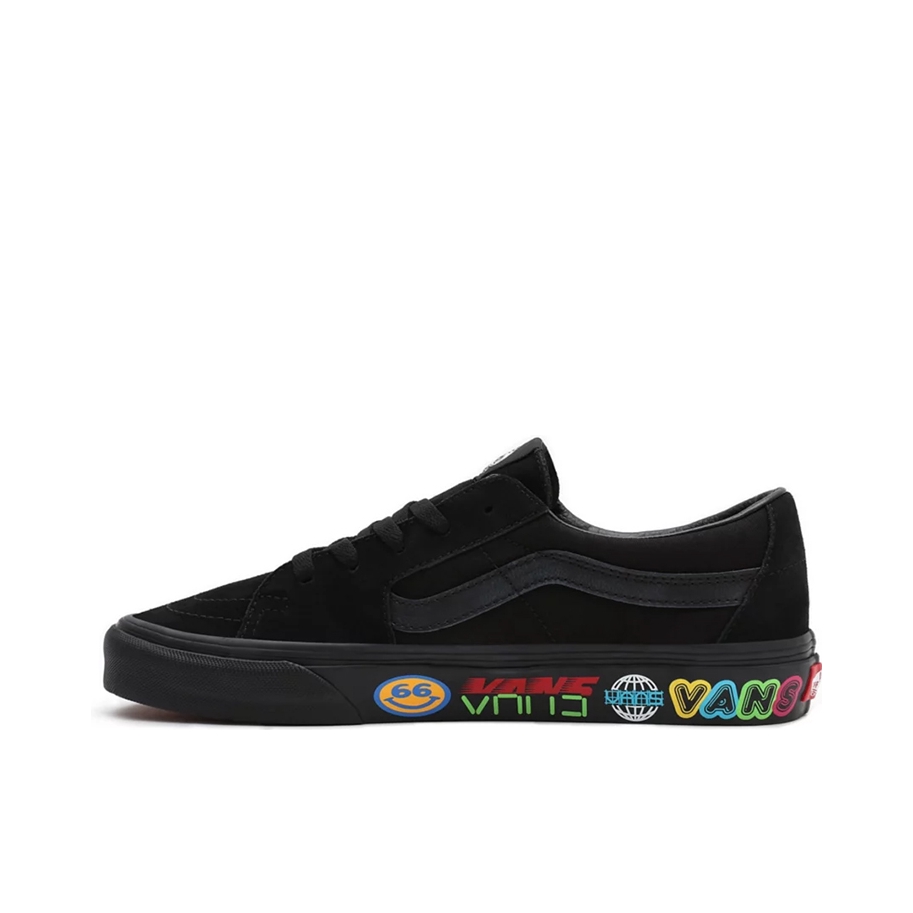 推荐商品：Vans/范斯 SK8-Low 板鞋 防滑耐磨舒适减震潮流拼接百搭休闲复古风帅气高街运动简约风薄底 黑色/涂鸦