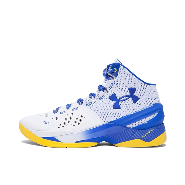 推荐商品：Under Armour/安德玛 Curry 2 透气 减震耐磨 实战训练 篮球鞋 白色/蓝色/黄色