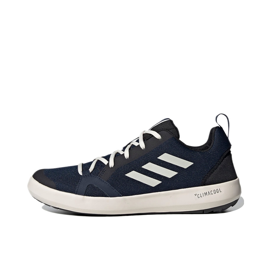 推荐商品：adidas  BOAT LACE DLX  防滑透气 速干 耐磨 轻便 TERREX G26530 溯溪鞋 户外鞋  Core Black/Cloud White 藏蓝