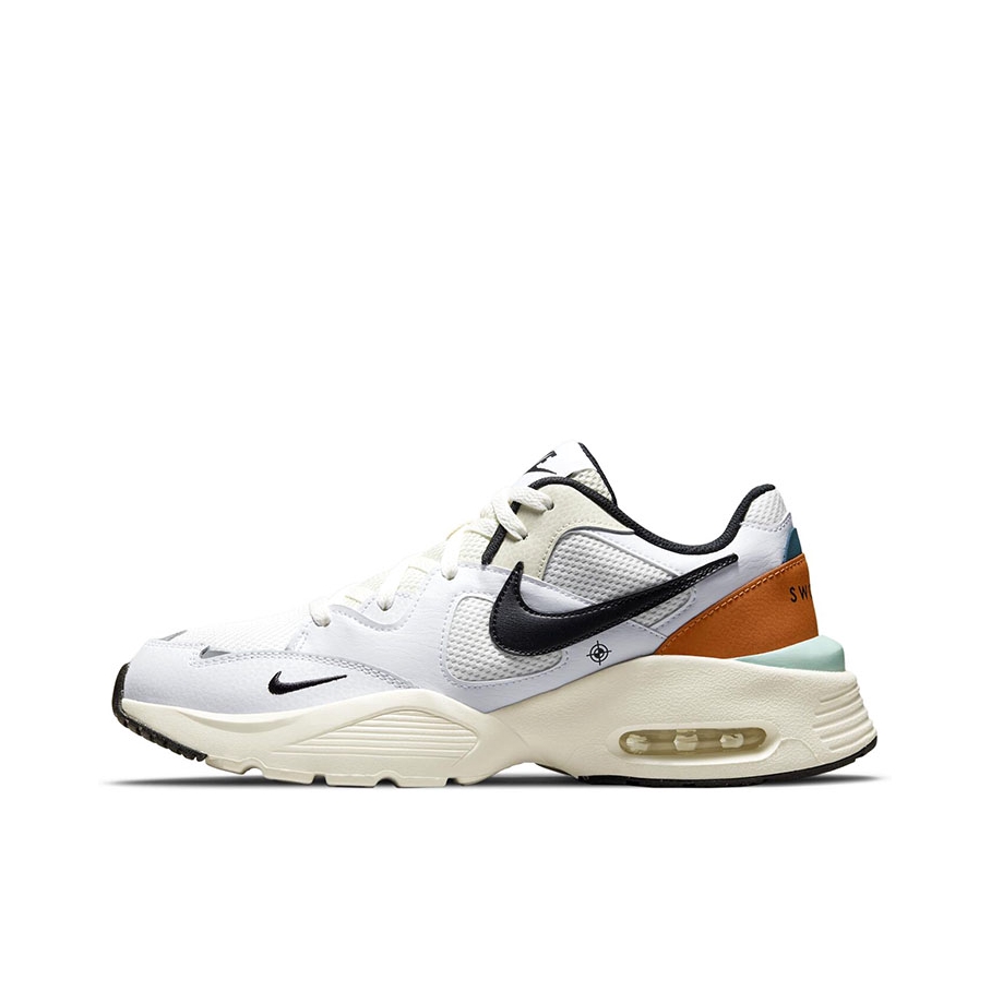 推荐商品：Nike Air Max Fusion 2020 跑鞋 气垫复古经典缓震网面透气短跑 白色/黑色/橙色