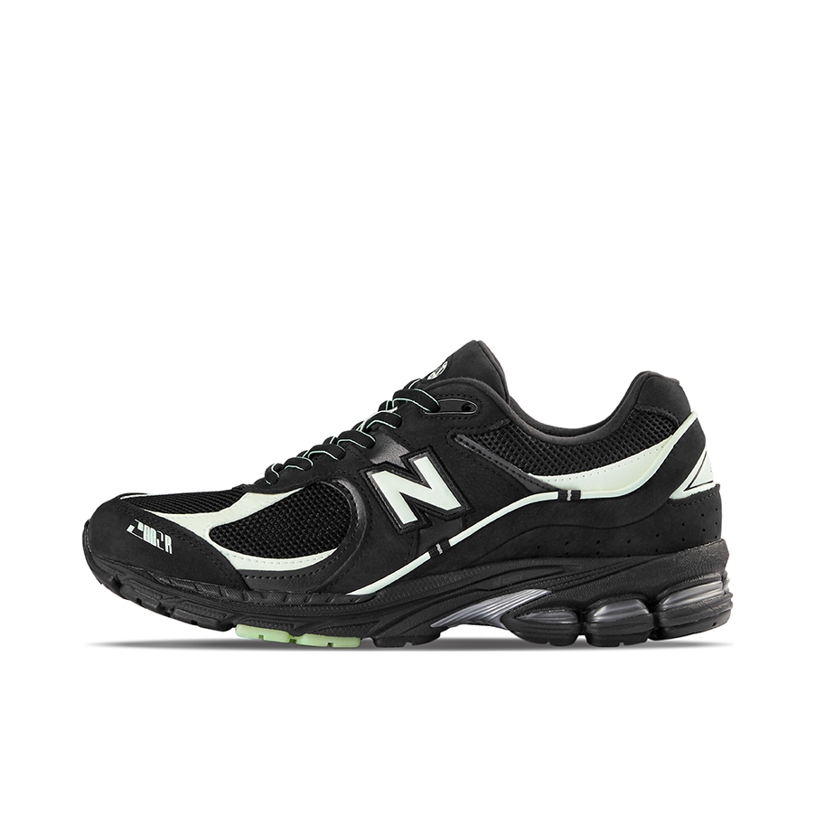 New Balance 2002R 跑鞋 缓震防滑耐磨透气复古拼接防水气垫慢跑支撑 Unik✕Randomevent联名/荧光黑
