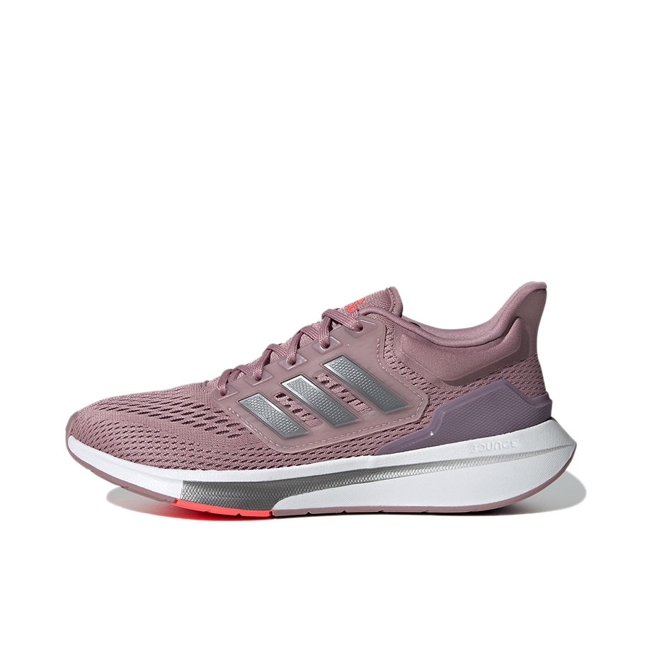 推荐商品：adidas EQ21 Run 跑鞋 减震防滑耐磨透气网面随心畅跑稳定轻质包裹性 紫色/粉紫色