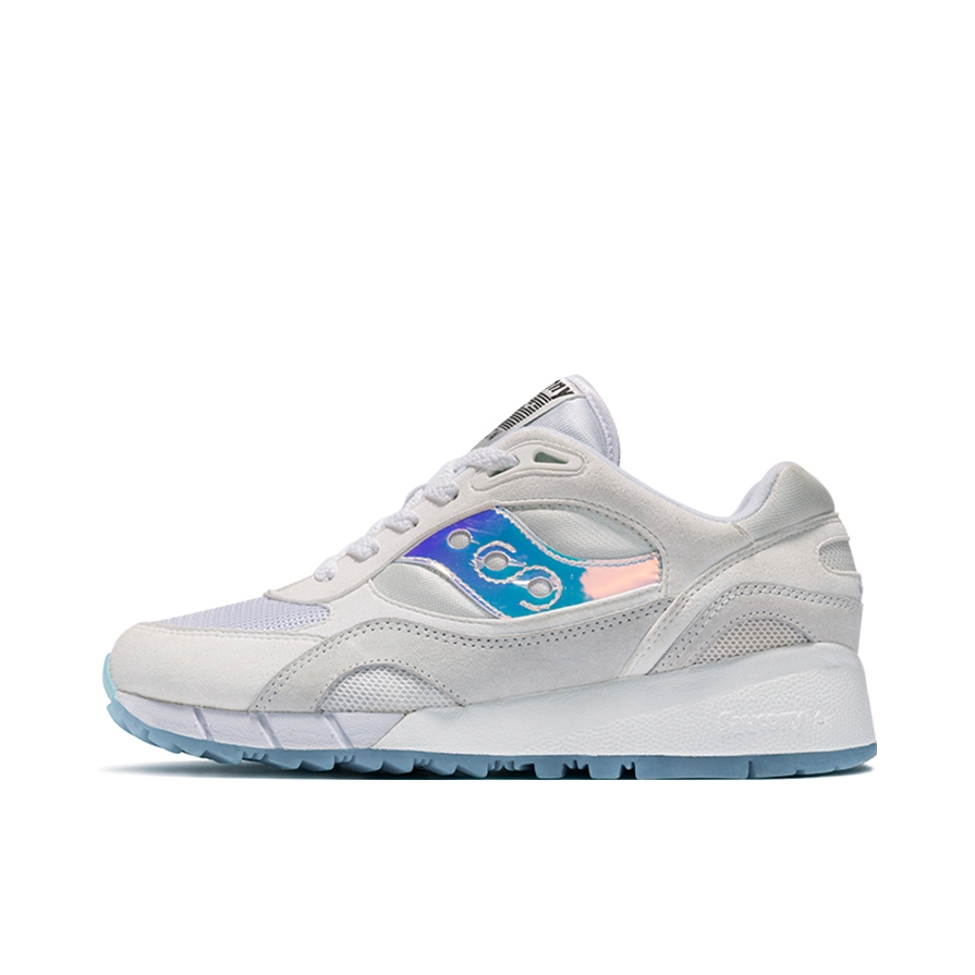 推荐商品：Saucony/索康尼 Shadow 6000 经典复古 防滑耐磨 舒适休闲 透气 防水 织物 运动 跑鞋 灰色/蓝色