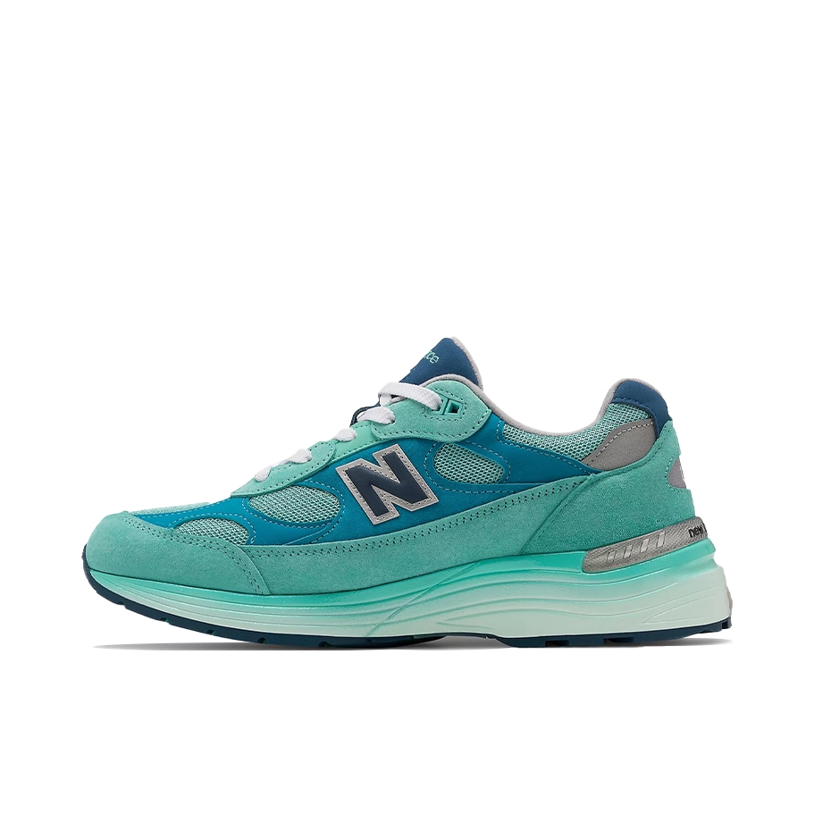 推荐商品：New Balance 992 跑鞋 减震防滑耐磨舒适透气网布织物人造革复古合成革圆头 绿色