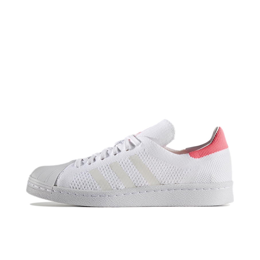 推荐商品：adidas Superstar 80s 板鞋 贝壳头复古防滑耐磨防水减震运动 White/Pink 粉白网布